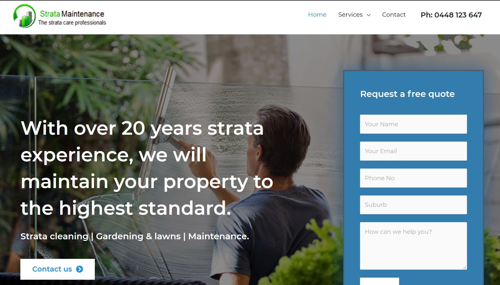 New Strata Maintenance website. Updated web design by Safe Web Hosting